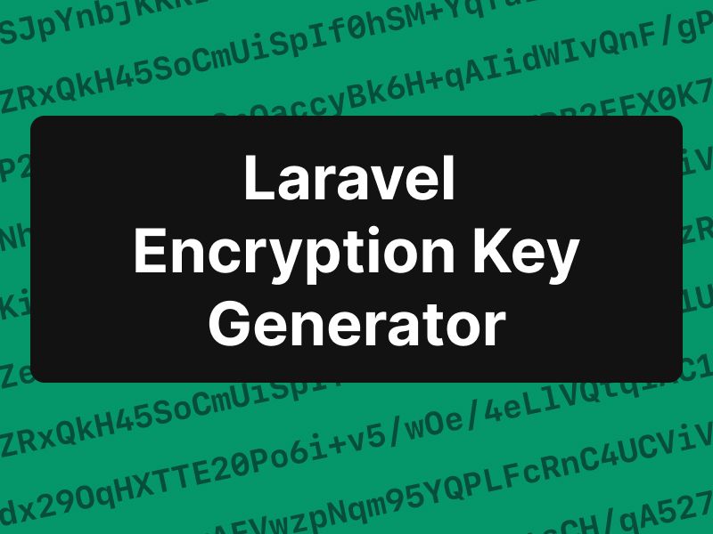 Laravel Encryption Key Generator